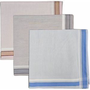 Fako Fashion® - Heren Zakdoeken - Zakdoek - 100% Katoen - 40x40cm - Serie 1 - 3 Stuks