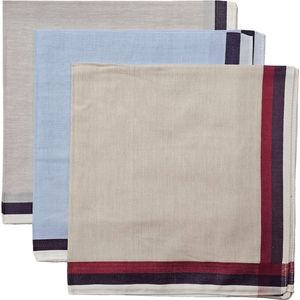 Fako Fashion® - Heren Zakdoeken - Zakdoek - 100% Katoen - 40x40cm - Serie 3 - 3 Stuks