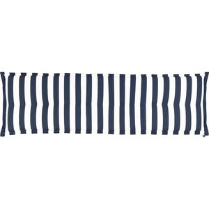 Kopu® Mila Navy Blue 180 cm - Hoogwaardig Bankkussen - Gestreept