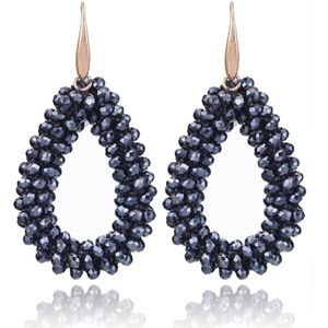 Cilla Jewels - Stardust Oorbellen - Antraciet - Goudkleurig - Facet Geslepen Kristallen
