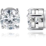 LGT Jewels - Heren Oorbellen - Zilverkleurig - Edelstaal - Magnetisch