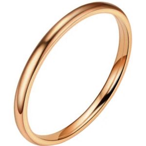 LGT Jewels - Smalle Ring - Roze - Edelstaal - 2mm Breed