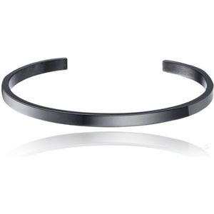 Zwarte Damesarmband van Edelstaal
