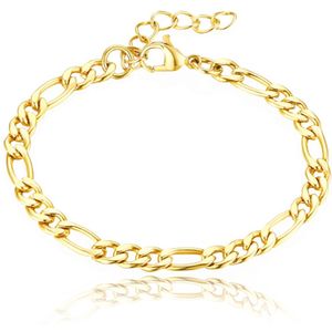 Verstelbare Schakelarmband Edelstaal Dames Goudkleurig