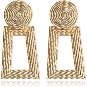 Cilla Jewels - Oorbellen - Geometrische Druppelvorm - Metaallegering - Gouden Coating