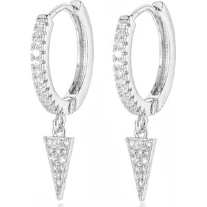 LGT JWLS Oorringen met Driehoek Hanger - Triangle Silver