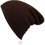 Beanie Muts in Katoenblend voor Mannen - Bruin