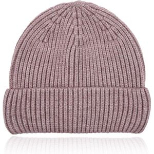 LGT JWLS Donkerroze Beanie Muts voor Dames Medium Pasvorm