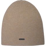 Stone Valley Gebreide Beanie zonder Omslagrand in Beige