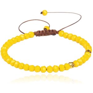 Memphis Armband Natuursteen - 4mm Facetkraal Sunny day