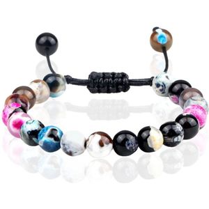 Memphis Dames Armband 8mm Kralen - fire Mix