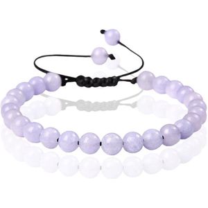 Memphis No.2 Natuursteen  Armband Dames - 6mm Purple Angle Stone