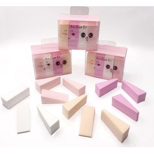 Without Lemon - Make up Blender - Spons - Beauty Blender - Wedged Sponge - Foundation brush - Cosmetica - Driehoek - Set van 12 - Mix van 4 kleuren