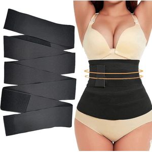 Wow Peach - Buik Taille Wrap - 2.5 Meter - Bandage wrap - Zweetband - Waisttrainer - Saunaband - Afvallen - Dames - Vet verbranden - Sauna effect - Corrigerend buik - Corrigerend Ondergoed - Afslanken