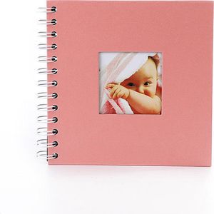 Scrapbook Foto Album - Plakboek - Doe het zelf Fotoboek - DIY - 20 Pagina's - Knutselen - Hobby - Thema - 17,5x17,5 CM - Roze