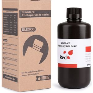 Elegoo standard resin clear red 1000 gram