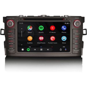 Carplay autoradio voor Toyota Auris | 2007 t/m 2012 | Android 13 | Draadloos Apple Carplay & Android Auto | 4GB + 64GB | 8-Core processor | Cartronix | 2025 model | 2007 2008 2009 2010 2011 2012 | Bluetooth & Wifi