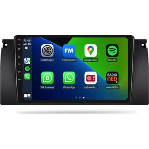 Android 13 autoradio voor BMW 5 serie X5 E39 E53 M5 | 1996 t/m 2007 | Android 13 | Draadloos Apple Carplay & Android auto | 4GB + 64GB | 8-Core | Davilon | 2025 model | Bluetooth & Wifi | Full Touch