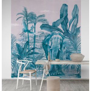 Panoramisch Behang Tropical Elephant