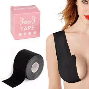 Boobtape zwart - 5 - Boob tape - + 5 nipple covers - Borst tape - Bra tape - Boob lift tape Beige - 5 meter lang 5 CM breed - Plak BH