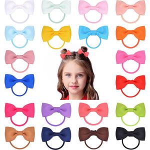 Basic haarelastiekjes met strik - ""16 stuks in 6 verschillende kleuren mix"" - baby haaraccessoires - baby haarspeldjes - baby haarelastiekjes - baby haarclips