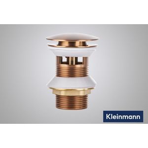 Kleinmann – Afvoerplug met overloop – Geborsteld Brons – PVD coating