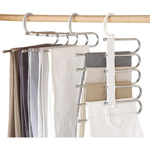 Kledinghanger - kast organizer - kast organizer kleding - kledinghangers - broekhangers - kledinghangers anti slip - kleerhangers - kledinghangers metaal - RVS