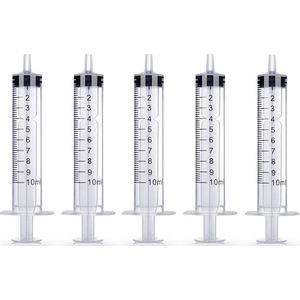 Spuit - Spuiten - Injectiespuit - Doseerspuit - Injectiespuit Zonder Naald - 10ml - 5 Stuks