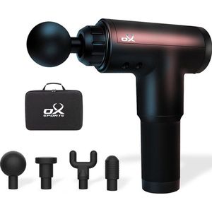 Ox Massage Gun - Sport en Relax Massage Apparaat - 4 Opzetstukken - Massage Apparaat - Massage Pistool - Professioneel - Inclusief Koffer - Zwart