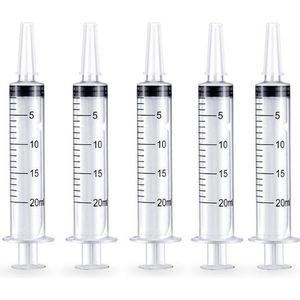 THRIVO - Injectiespuit - 20ml - 5 Stuks - Doseerspuit Zonder Naald