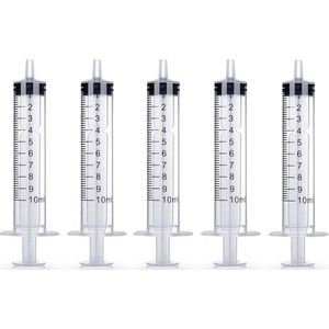 THRIVO Spuit - Spuiten - Injectiespuit - Doseerspuit - Injectiespuit Zonder Naald - 10ml - 5 Stuks