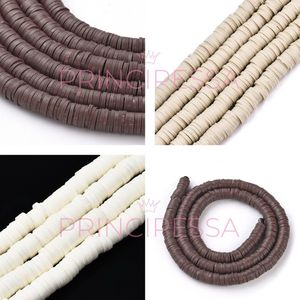 Katsuki kralen – Koffiebruin, Zand, Ivoor – Unieke mix van ongeveer 1.150 kralen – Polymeer klei – 6mm kralen – Zelf sieraden maken voor kinderen en volwassenen – DIY