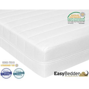 EasyBedden® koudschuim HR45 matras 70x220 14 cm – Luxe uitvoering - Premium tijk - ACTIE - 100% veilig product