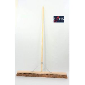 Synx Zaalveger Zachte Bezem 90cm - Met Steel 160cm - Cocosharen