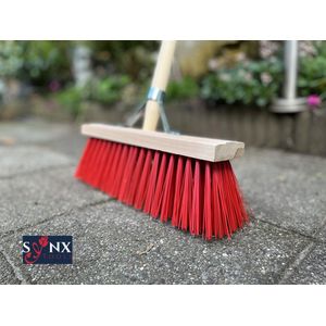 Synx Tools - Tuinbezem - Buiten - 35 cm - Nylon Haren - Houten Steel 150 cm