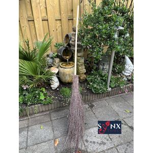 Heksenbezem met steel 120 cm Synx Tools Takkenbezem stalbezem - bezem