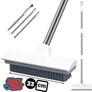 Synx Tools 2-in-1 Schrobborstel Badkamer met Telescopische Steel - Teg
