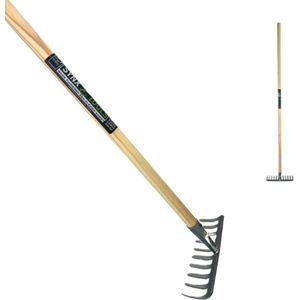 Synx Tools Tuinhark 10 Tanden verzinkt Hark - Harken - Bladharken - Bodembewerkers - Onkruidverwijderaar - Tuinartikelen - Compleet Incl. 150cm steel