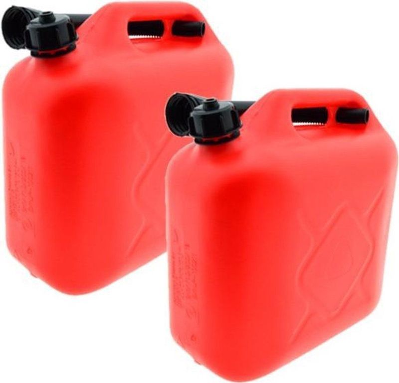 Synx Tools - Jerrycan - Rood - 2x 10L - Voor Brandstof en Water
