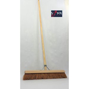 Synx Tools BinnenBezem Coco zaalveger 60cm - bezems - incl.steel 160cm
