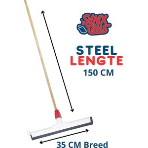 Synx Tools Vloertrekker met steel 35cm kunststof - Trekkers/moppen - Dweilen/ Natuurrubber - vloerwi