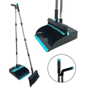 Stoffer en Blik met Lange Steel 121 cm - Verstelbaar - Veger en blik m