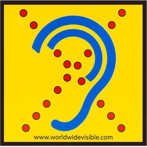 Limited hearing Strijkbadge 11 cm  x 11 cm