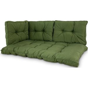 Madison - Loungekussen - Tuinkussen - Palletkussen - Rugkussen - 4-delig - 120cm x 80cm - Florance Groen - Limited Edition