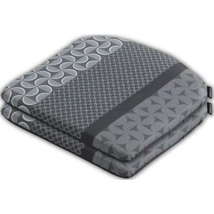 Madison - Zitkussen - Universeel - 2 stk. - 46x48 cm - Pasa Grey - Stapelstoel - Grijs