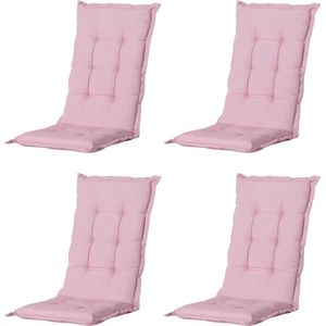Madison - Tuinkussen - Universeel - Lage Rug - 4 st. - Panama Soft Pink - 105x50cm - Roze - Tuinstoelkussens - Standaardstoel