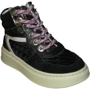 Develab - Halfhoge Schoen - Zwart - Leder - Veters en Rits