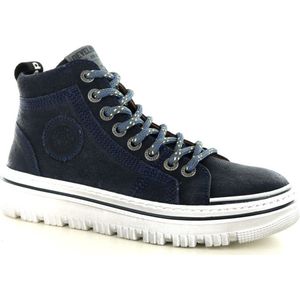 Develab - 45729 - Halfhoge Veterschoen - Navy Brushed - Nubuck