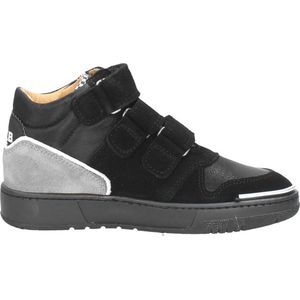 Develab - 45707 - Hoge Sneakers - Zwart - Textiel/Leer/Suède