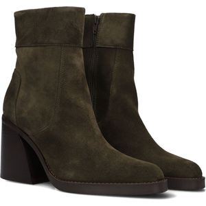 Red Rag, Schoenen, Dames, Groen, 39 EU, Suède, Groene Suède Enkellaarzen Trendy Stijl